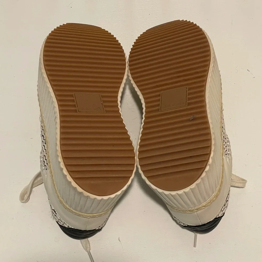 Dolce Vita Women's Platform Sneakers Espadrille Trimmed‎ Lace-Up Shoes Size 8